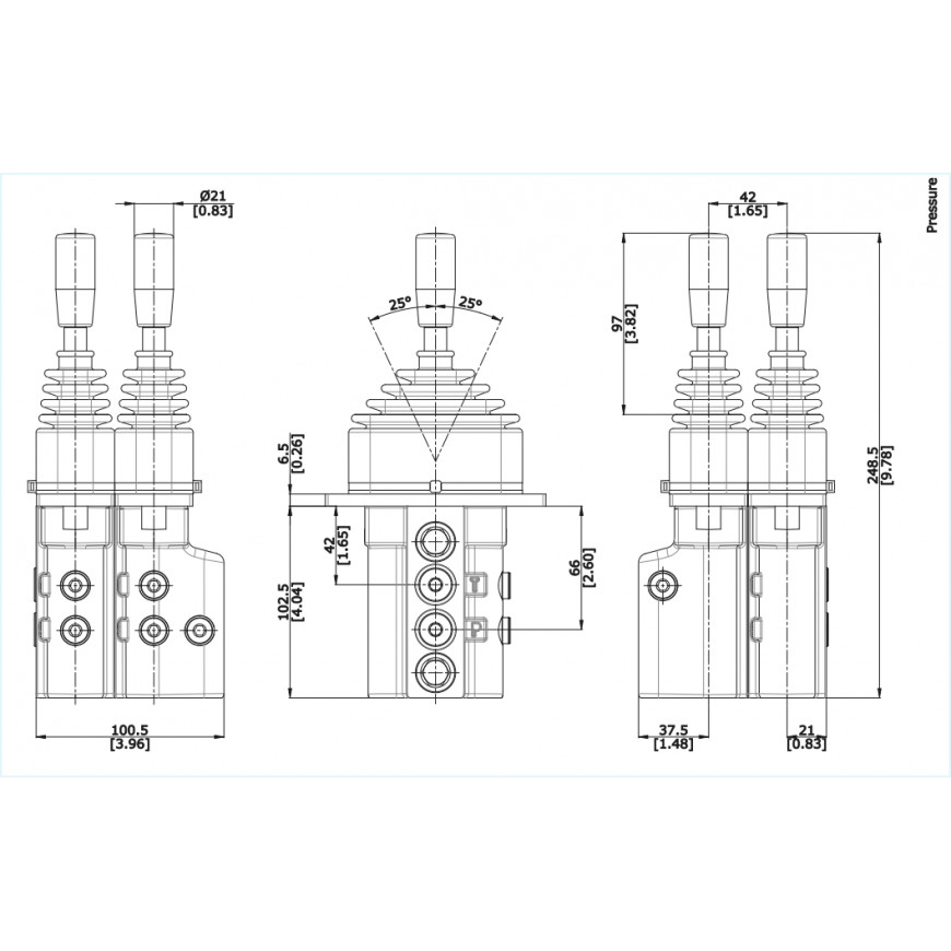 Джойстик стабилизаторов F1822503, F18/22503 для HIDROMEK