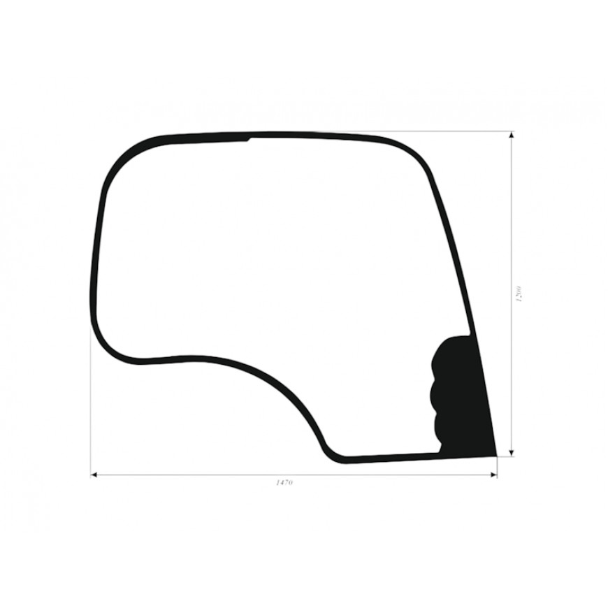 Экскаватор JCB JC 160/180/200/220/330 2010- стекло кузовное правое возле стрелы (закаленное) Экскаватор JCB JC 160/180/200/220/330 2010- стекло кузовное правое возле стрелы (закаленное)