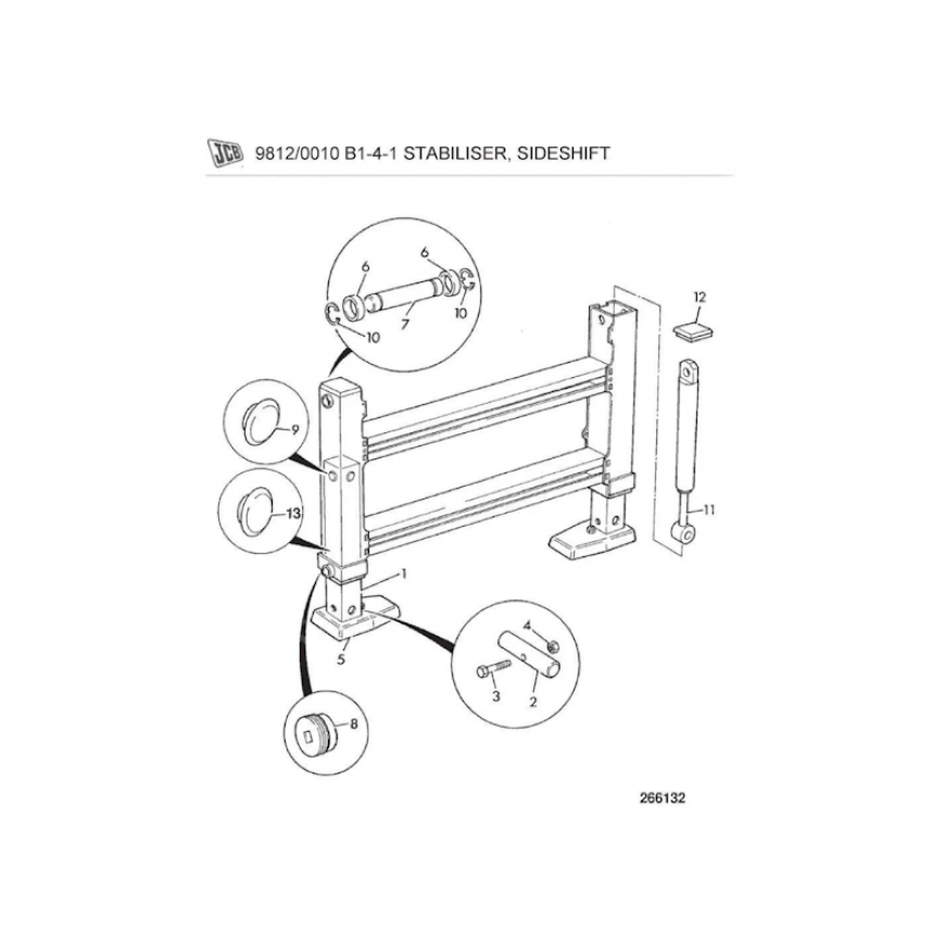Гидроцилиндр задней опоры аутригера 556/60386, 556/60402, 556/60380 Гидроцилиндр задней опоры аутригера 556/60386, 556/60402, 556/60380